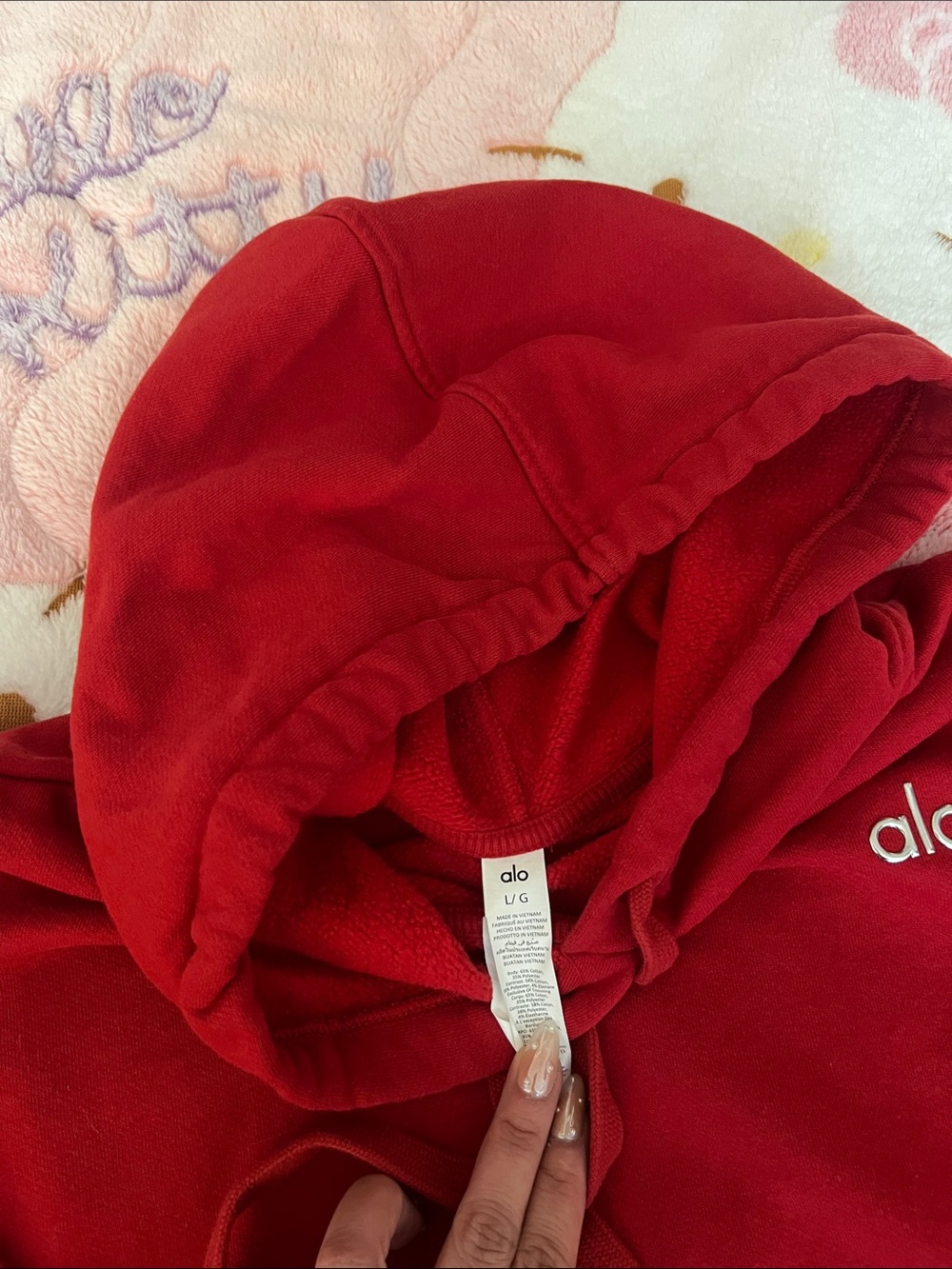 Alo Red Pullover Hoodie - Picture 2 of 3